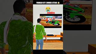 Franklin City Zombies Attack 🤯 Indian theft aura #franklin #indianbikedriving3d