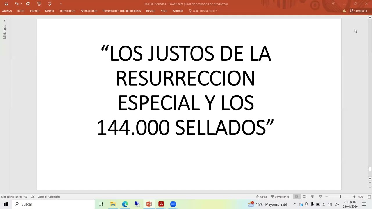 "LOS 144 MIL SELLADOS Y LOS JUSTOS DE LA RESURRECCION ESPECIAL". Carlos Gómez.