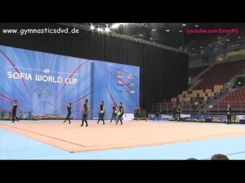 Ukraine 3 balls 2 ropes Podium Training - WC Sofia 2017