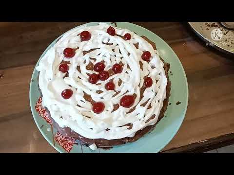 Making Cake without oven#frosting with out piping bag#No cake stand #