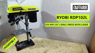 RYOBI RDP102l 10'' Drill press with laser assembly and review / lazerli matkap tezgahı inceleme