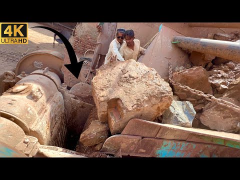 Big Rock Jaw Crusher Machine in Action | Powerful Stone Crushing ASMR Sounds