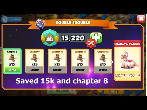 Chapter 8 Huacaya Double trouble event-Dragon Mania legends | Polveles Dragon Dice event | DML