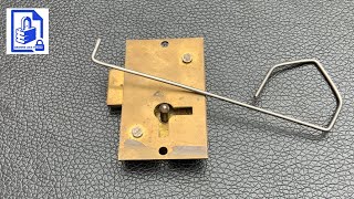 338. Legge wardrobe cabinet lever lock, very simple lock to pick open without using a tension tool