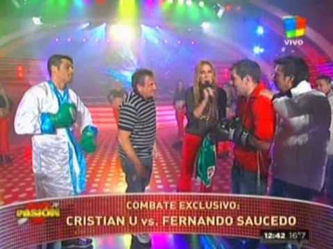 CRISTIAN U pelea contra Fernando Saucedo - PASION DE SABADO 290613