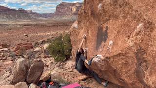 Video thumbnail of Beware, V10. San Rafael Swell
