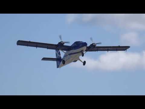 Barra Beach Airport - Plane landing and taking off.