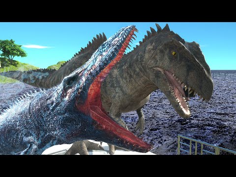 Giganotosaurus vs Jurassic world ! - Animal Revolt Battle Simulator