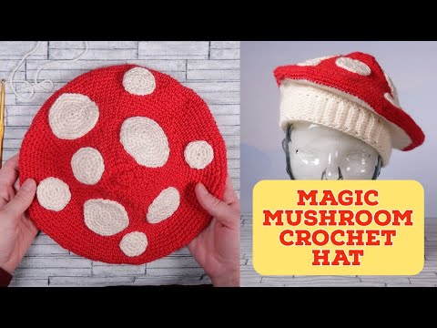 Magic Mushroom Crochet Hat - FREE Crochet Pattern