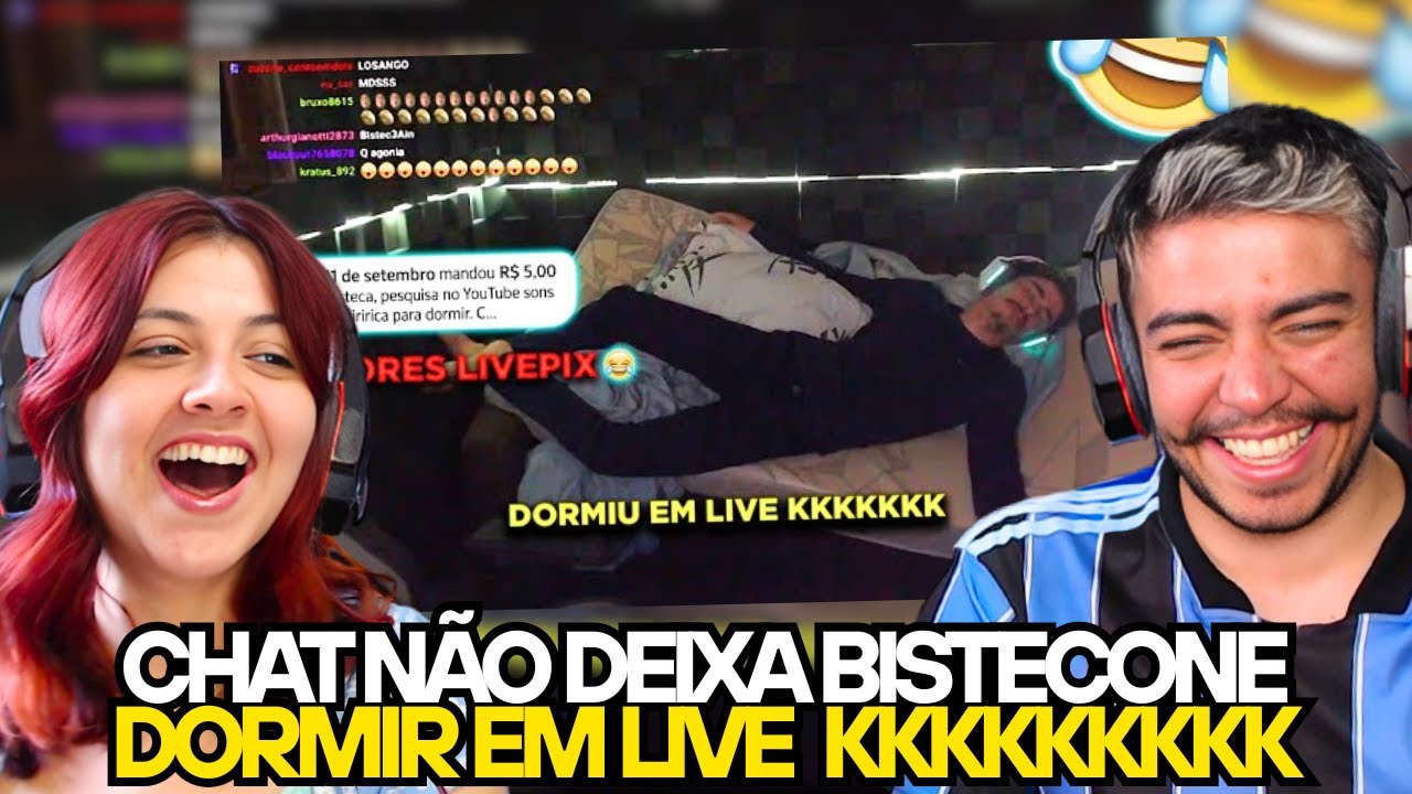 (BISTECONE) Chat não deixa Bistecone dormir em live com os livepix 😂 | MELHORES MOMENTOS | REACT