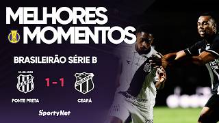 COM UM A MENOS CEARÁ EMPATA FORA DE CASA! Melhores Momentos - Ponte Preta 1 x 1 Ceará