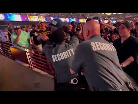 Fan Fight Security Guard In The Stands At AEW Event Sunday Night