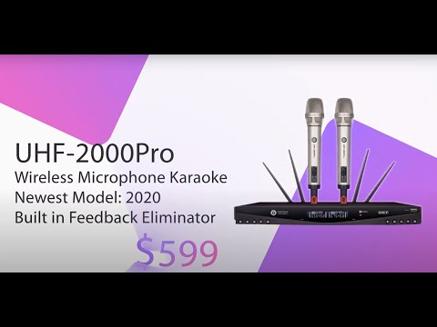 Singtronic UHF-2000Pro Professional Digital 2 x UHF True Diversity Wireless Microphone 900Mhz image 3