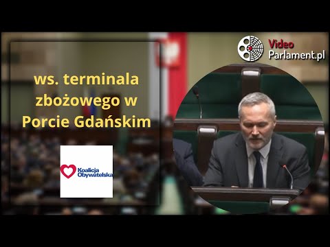 Jarosław Wałęsa pyta o terminal zbożowy w Porcie Gdańskim