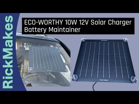 ECO-WORTHY 10W Solar Panel Battery Charger Portable for Charging 12V Battery or Vehicle Gate Opener,Electrical Fence Chicken Coop Lawn Tractor Boat video review thumbnail