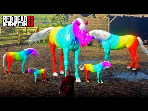 Arthur Tames the Legendary Rainbow Horses at Emerald Ranch | Rare Horse Adventure