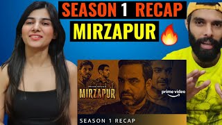 Mirzapur Season 1 Recap 🔥🔥| Pankaj Tripathi, Ali Fazal | Mirzapur Reaction video