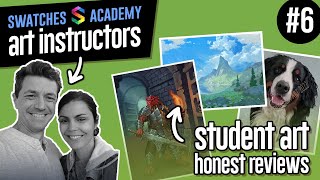 🔴 Pro Artists Honest Review of Student Art #6