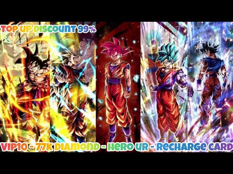 Dragon Ball Legends Idle Private Server - VIP10 - 77K Diamond - Hero UR - Recharge Card