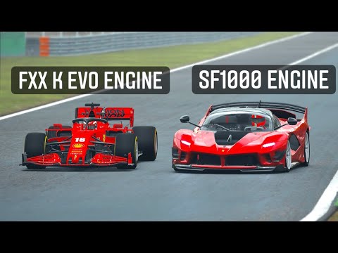 Ferrari F1 2020 vs Ferrari FXX K EVO - REVERSE ENGINE CHALLENGE at Monza