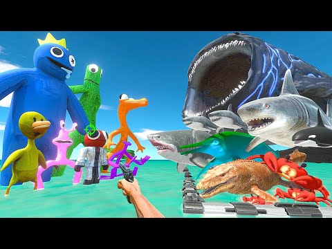 FPS Avatar Rescues Sea Monsters and Fights Rainbow Friends - Animal Revolt Battle Simulator