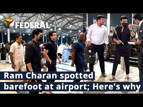 Ram Charan Walks Barefoot At Airport Leaving For USA, Video Goes Viral | Outlook India