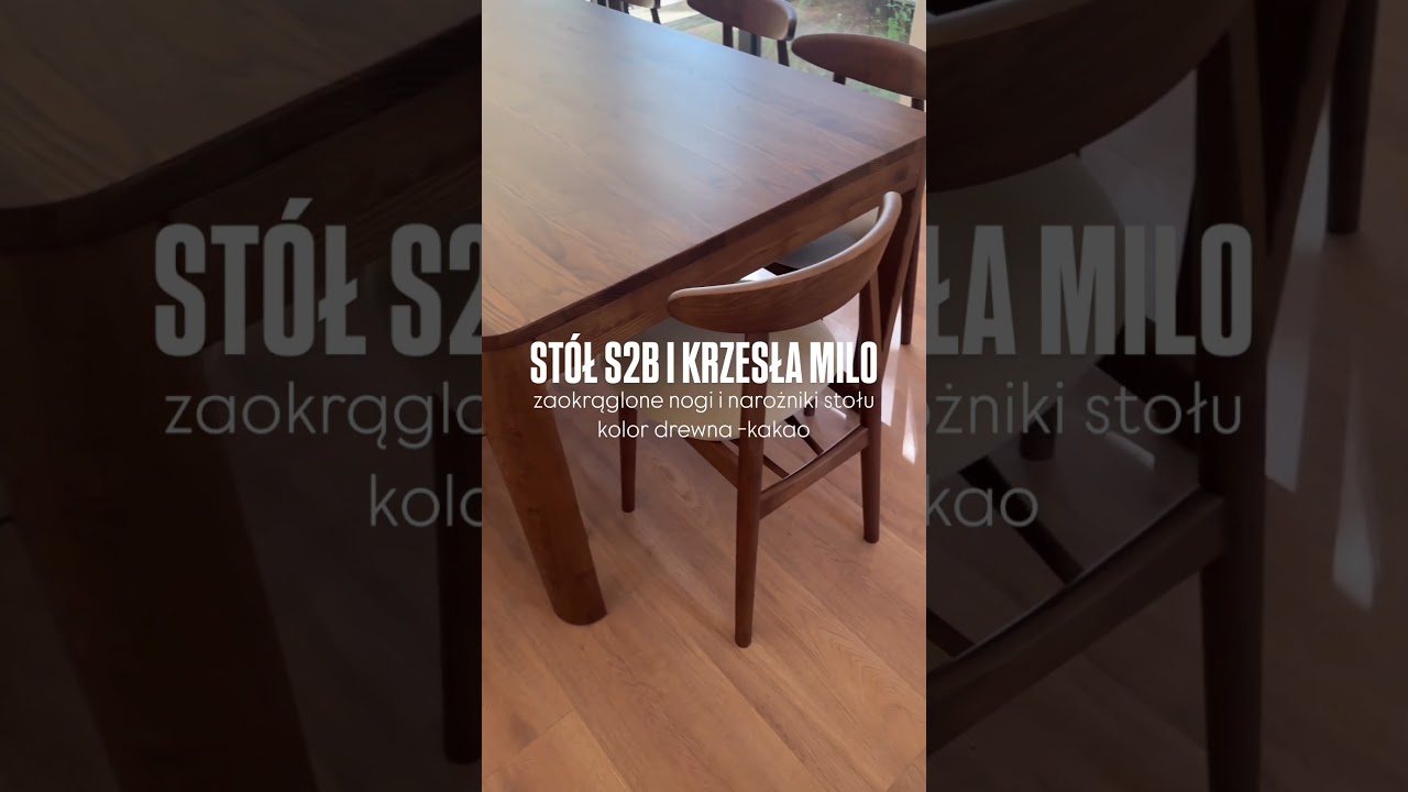 Stół S2B i krzesła MILO