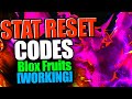 ALL WORKING STAT RESET CODES in Blox Fruits APRIL 2024