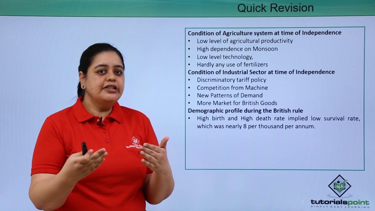 Class 11th – Indian Economic Development Quick Revision | Tutorials Point