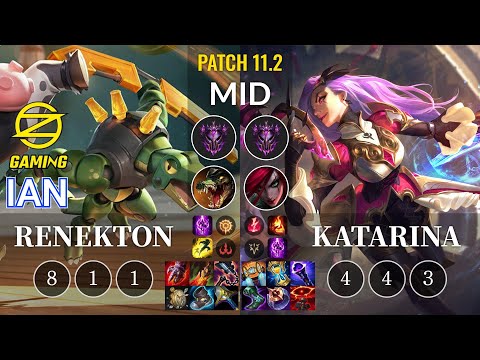 OZ Ian Renekton vs Katarina Mid - KR Patch 11.2