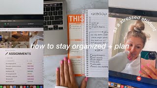 how I stay organized as a stressed college student