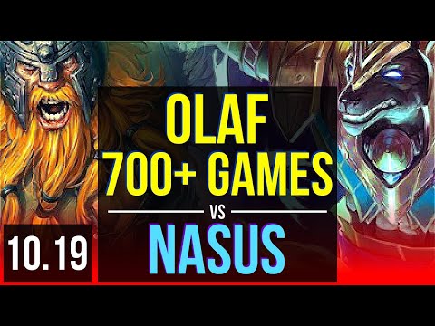OLAF vs NASUS (TOP) | 2.7M mastery points, 700+ games, KDA 5/1/2 | KR Diamond | v10.19