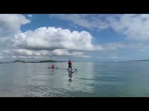 Nick paddling a Starboard Allstar SUP for the first time!