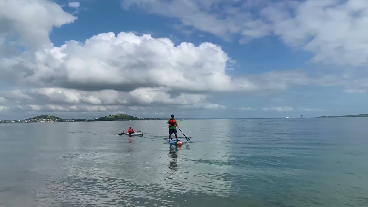Nick paddling a Starboard Allstar SUP for the first time!