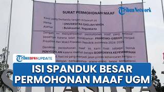 Isi Lengkap Spanduk Besar yang Dipasang di Bundaran UGM: Minta Maaf Biarkan Prabowo Jadi Presiden