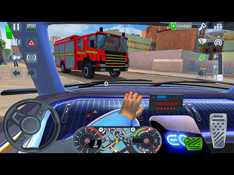 City Taxi Driving Simulator 3D: Luxury Car VS fire brigade city driving - car game android gameplay