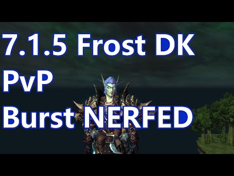 WoW Legion - 7.1.5 Frost Death Knight PvP - NERFED Talents - Battelground w/Commentary