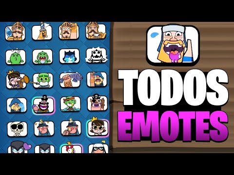 TODOS 137 EMOTES do Clash Royale