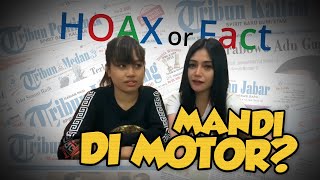 Hoax or Fact: Viral Video 2 Orang Wanita Lakukan Aksi Mandi Sambil Naik Motor?