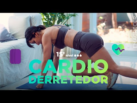 CARDIO HIIT - Treino para queimar muita gordura em casa em 15 minutos - Carol Borba