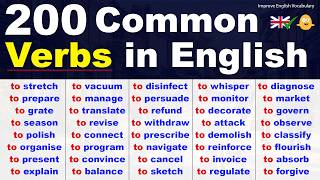 200 Common Verbs in English (To + Base Form) | Improve English Vocabulary