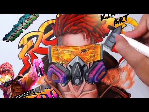 How to draw a skin Grafitie Free Fire - YouTube