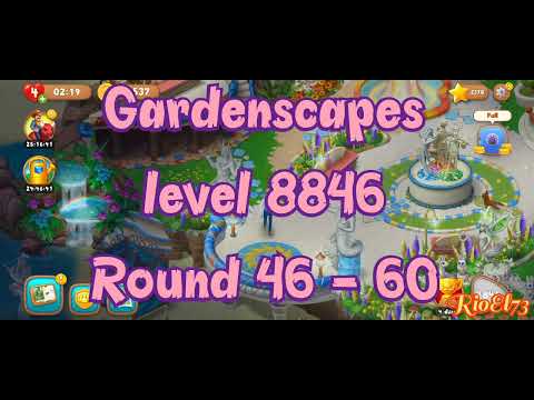 Gardenscapes level 8846 Round 46 - 60 ❤️ Gameplay Well Done