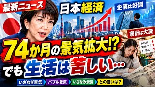 【日本経済】景気拡大74か月へ!? 戦後最長の可能性…それでも国民が「景気が良い」と感じない理由