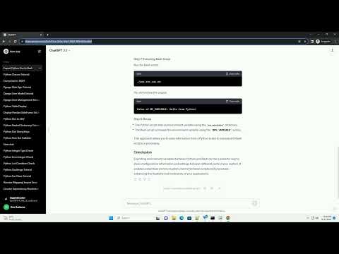 Python Export Environment Variable To Bash