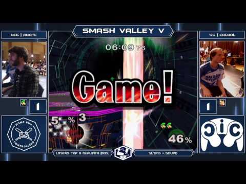 Smash Valley V Melee Singles - BCG | Abate (Luigi) vs SS | Colbol (Fox) - Losers Top 8 Qualifier