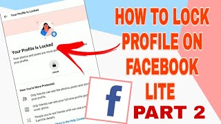 HOW TO LOCK PROFILE ON FACEBOOK LITE  ( PART 2 ) | TUTORIAL | ZENNIBIT