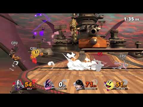 Wolf vs. Greninja vs. Bayonetta vs. Pac-Man