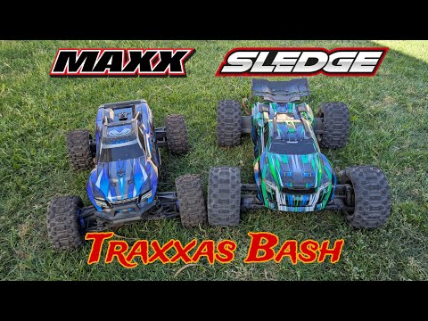 Traxxas Sledge V2 & Traxxas Maxx V2 ... Zwei fantastische Gefährte, die hier ihre Runden drehen.