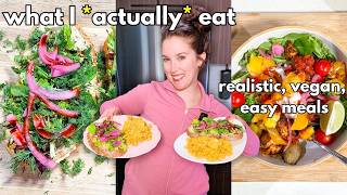What I eat in a day! 🌱 realistic & EASY vegan meals